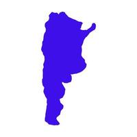 Argentinien-Karte auf weißem Hintergrund dargestellt vektor