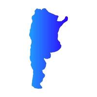 Argentina karta illustrerad på vit bakgrund vektor