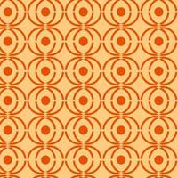geometrisches nahtloses Retro-Muster in Orange und Hellgelb vektor