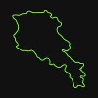 Armenien-Karte auf weißem Hintergrund dargestellt vektor
