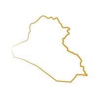 Irak-Karte auf weißem Hintergrund dargestellt vektor