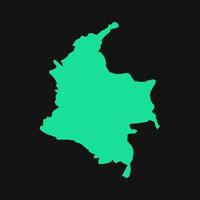 Kolumbien-Karte auf weißem Hintergrund dargestellt vektor