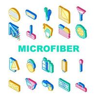 mikrofiber för ren samling ikoner som vektor