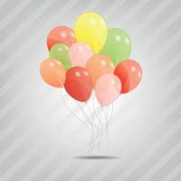 Reihe von farbigen Ballons, Vektorillustration. Folge 10. vektor