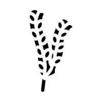 fucus vesiculosus Algen Glyphe Symbol Vektor Illustration