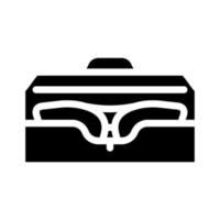 fall für brille glyph symbol vektor illustration