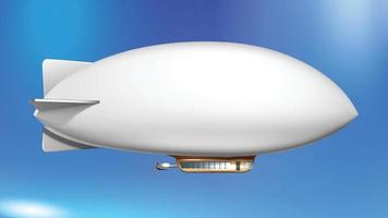heliumschiff leerer fliegender transportvektor vektor