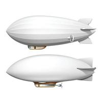 Blimp leerer Helium-Luftschiff-Transport-Set-Vektor vektor