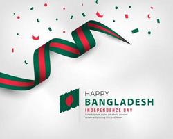 glad bangladesh självständighetsdag 26 mars firande vektor designillustration. mall för affisch, banner, reklam, gratulationskort eller print designelement