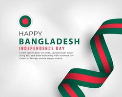 glad bangladesh självständighetsdag 26 mars firande vektor designillustration. mall för affisch, banner, reklam, gratulationskort eller print designelement