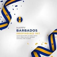 glad barbados självständighetsdag 30 november firande vektor designillustration. mall för affisch, banner, reklam, gratulationskort eller print designelement