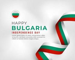 glad Bulgariens självständighetsdag 22 september firande vektor designillustration. mall för affisch, banner, reklam, gratulationskort eller print designelement