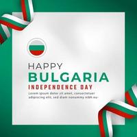glad Bulgariens självständighetsdag 22 september firande vektor designillustration. mall för affisch, banner, reklam, gratulationskort eller print designelement
