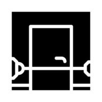 Strahlsensor Glyphe Symbol Vektor Illustration schwarz