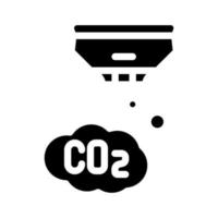 Co2-Sensor-Glyphen-Symbol Vektor-Illustration schwarz vektor