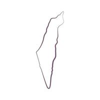 Israel karta illustrerad på vit bakgrund vektor