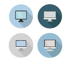 Computer Monitor Icon Set vektor