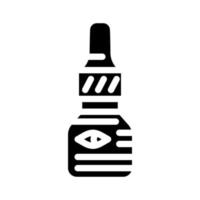 Augentropfen Augenheilkunde Glyphe Symbol Vektor Illustration