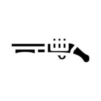 Schrotflinte Waffe Glyphe Symbol Vektor Illustration