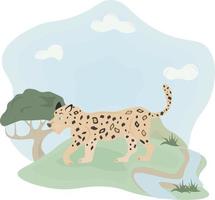 illustration av en leopard vektor