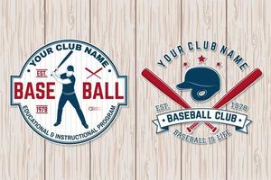 Baseball-Club-Abzeichen. Vektor-Illustration. konzept für hemd oder logo, druck, stempel oder t-stück.