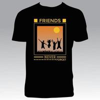 Freundschaft für immer T-Shirt-Design vektor