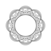 Vektor-Mandala zum Ausmalen. runder Rahmen mit Leerraum im Inneren. dekorative grenze für logo, text oder design. vektor