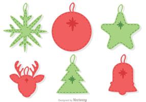 Stitched Christmas Ornament Dekoration Vector Pack