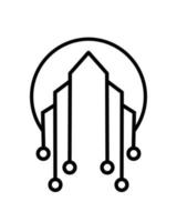 internetanslutning bygga logotyp vektor