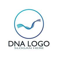 dna vektor logotyp designmall. modern medicinsk logotyp. laboratorievetenskap ikon symbol. färgglad farmakologi tecken-vektor