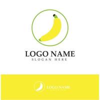 Bananen-Obst-Logo-Icon-Design-Vektor vektor