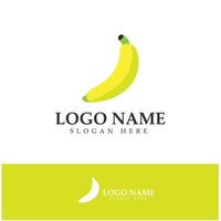 banan frukt logotyp ikon design vektor