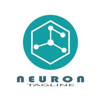 Neuron-Logo oder Nervenzellen-Logo-Design-Illustrationsvorlagen-Symbol mit Vektorkonzept vektor