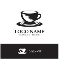 Kaffeetasse-Logo-Vorlage-Design-Vektor vektor