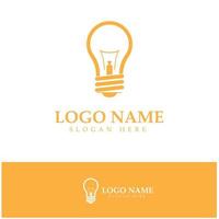 Lampe Glühbirne Logo Design Inspiration Vektor Icon Vorlage