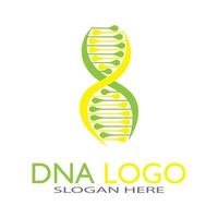 dna vektor logotyp designmall. modern medicinsk logotyp. laboratorievetenskap ikon symbol. färgglad farmakologi tecken-vektor