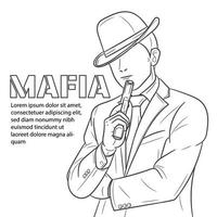 Mafia-Vektor-Illustration vektor
