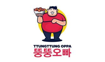 Logo-Design für koreanisches Essen vektor