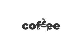 kaffe logotyp design vektor