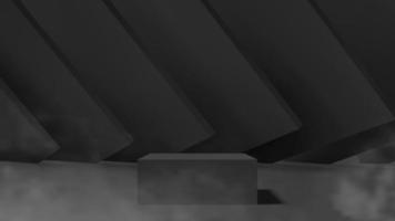 dunkle minimale sockelschablone mit geometrie formt hintergrund. schwarzes podium-vektormodell für die produktpräsentation vektor
