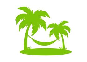 Kokosnussbaumform-Symbol oder Symboldesign vektor