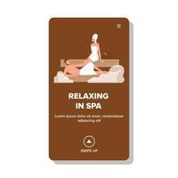 entspannender Spa-Salon-Sauna-Kunden-Service-Vektor vektor
