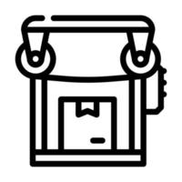 Verpackungsmaschine Symbol Leitung Vektor Illustration flach