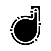 Weinschlauch Spanien Glyphen-Symbol-Vektor-Illustration vektor