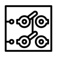 Kippschalter Symbol Leitung Vektor Illustration