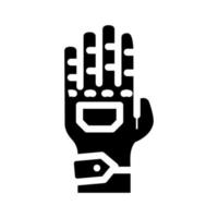 Handschuh-Protest treffen Glyphen-Symbol-Vektor-Illustration vektor