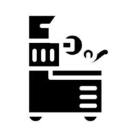 Verpackungsmaschinen Glyphen-Symbol-Vektor-Illustration vektor