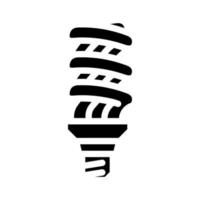 cfl glühbirne glyph symbol vektor illustration