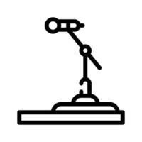 Mikrofon auf Ständer für Rede Toastlinie Symbol Vektor Illustration