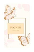 gratulationskort eller bröllopsinbjudan. ram med blommor och fjärilar vektor